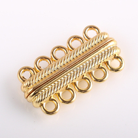 Fermoirs coulissants de haute qualité plaqués argent, or et or rose, 5 fermoirs pour collier multi-rangs