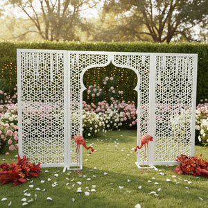 ฉากหลังสีขาวสำหรับตกแต่งงานอีเว้นท์ งานแต่งงาน และซุ้มโค้ง - Product Image 1