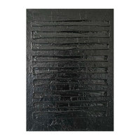 Art original, minimalisme, art mural abstrait moderne, peinture à l'huile abstraite noire, peinture sur toile surdimensionnée personnalisée, décoration murale