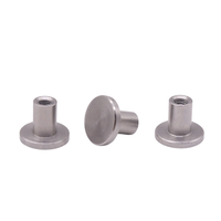 304 Stainless Steel Flat Head Female Threaded Rivet, CNC Machined Insert Nut for Flat Female Screw
