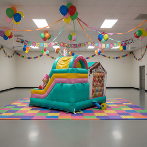 <span class=keywords><strong>Castello</strong></span> Gonfiabile Kaluen con Scivolo 3.5m*4.2m*3.05m, <span class=keywords><strong>Castello</strong></span> Gonfiabile in PVC con Scivolo per Interni ed Esterni - Product Image 5