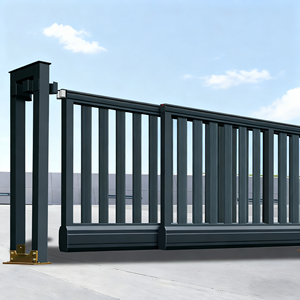 Portail coulissant en alliage d'aluminium Porte translationnelle suspendue Cantilever automatique sans rail pour Villa Garden Driveway Sliding Gate - Product Image 1
