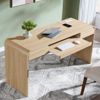 Table console en bois élégante et durable à 3 tiroirs avec des bords courbes lisses pour la décoration de la maison