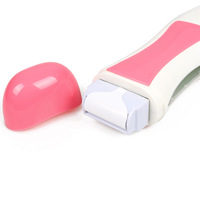Easy-To-Use Portable Roll-On Wax Warmer Cartridge Depilator with Protective Cap for Full-Body Painless Hair Removal