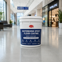 Revêtement de sol époxy auto-nivelant à base d'eau, résine liquide durcissante, anti-poussière, antidérapant, brillant, pour intérieur (hôpitaux, bureaux)