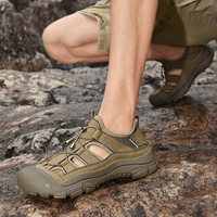 Sandales décontractées d'été pour hommes, vente en gros d'usine, chaussures de randonnée et de marche aquatique d'extérieur, sandales de sport à bout fermé, respirantes et ajourées
