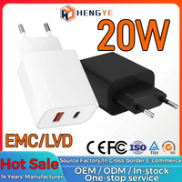 Cargadores y Adaptadores Universales, Cargador de Pared USB-C PD de 20w, Portátil, Carga Rápida, Colorido, Cargador Rápido USB Tipo-C Pequeño