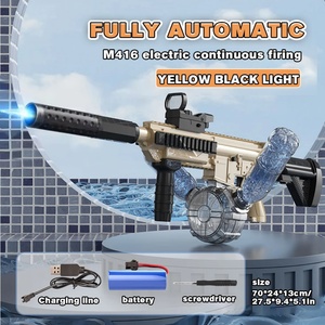 ปืนฉีดน้ำ SJY-Y4/Y4-A รุ่น Shockwave M416 ปืนฉีดน้ำไฟฟ้า ปืนของเล่นยิงพร้อมไฟ ปืนของเล่นอัตโนมัติเต็มรูปแบบ ของเล่นสำหรับเล่นน้ำในสระและชายหาดช่วงฤดูร้อน - Product Image 5