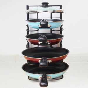 Vendita calda <span class=keywords><strong>a</strong></span> 5 strati porta vaschetta in metallo resistente in acciaio Organizer Rack ripiano pieghevole pentola per l'organizzazione di mobili da <span class=keywords><strong>cucina</strong></span> - Product Image 5