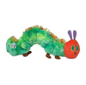 Creatief ontwerp regenboog kleur caterpillar Gevulde Insect Knuffel kindje zacht Speelgoed