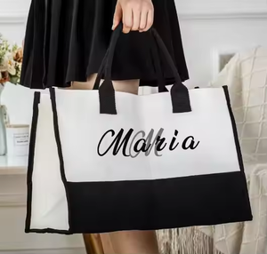 Beach <b>Bags</b> for Women Personalize Large Capacity <b>Bridesmaid</b> Bachelorette <b>Gift</b> Cotton Canvas Burlap Tote <b>Bags</b> - Product Image 4