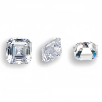 Laboratuvar Yapımı Asscher Kesim Mozanit Taşı 2-11mm DEF Renk VVS Renk Oyunu/Ateş Etkisi ile Takı Yapımı İçin Sertifikalı