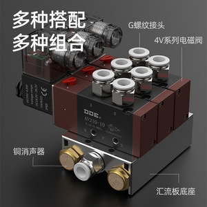 ข้อต่อแบบตรงชนิดเกลียว Dde Dade Pneumatics Pc G ขนาด 4 6 8 10 12 14 16 มม. ชุบทองแดงเคลือบนิกเกิล พลาสติก - Product Image 1