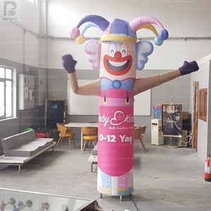 Clown gonflable géant de 2,5 m avec logo personnalisé, éclairage LED, danseur d'air lumineux, modèle publicitaire pour la promotion de marque/vente au détail - Product Image 1