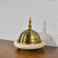 Brûleur à Bakhoor en marbre travertin naturel, brûleur d'encens Mabkhara pour table, Ramadan, Eid, décoration de maison et d'hôtel arabe