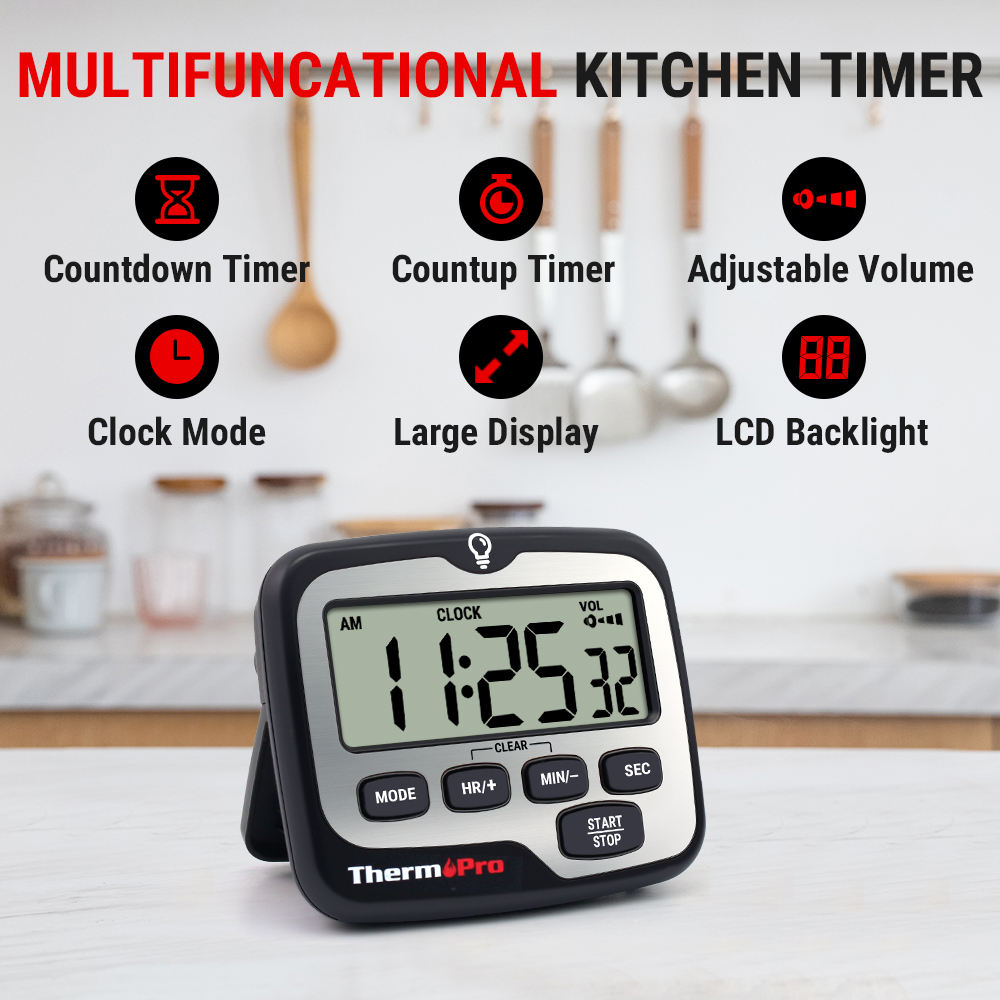 China Factory ThermoPro TM01 Black Mini Digital Kitchen Timer