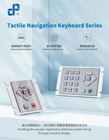 Teclado de Quiosco de Pago Programable, de Acero Inoxidable, Compatible con ADA, con Braille y Audio, IP65 Impermeable, para Uso en Interiores, con SDK