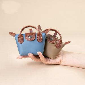 Stylish Coin <b>Purse</b> Earphone Keychain <b>Small</b> Bag charm mini bag French style lightweight coin <b>purse</b> keychain nylon coin holder - Product Image 3