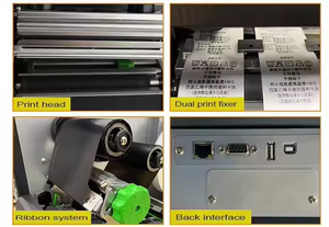 Công nghiệp máy in nhãn HD 600dpi hai mặt có thể giặt Nhãn quần áo tag mã vạch cắt băng máy in máy - Product Image 6