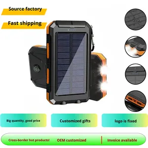 Para <span class=keywords><strong>Amazon</strong></span> Tkte de alta capacidad 20000mAh Banco de energía <span class=keywords><strong>solar</strong></span> a prueba de agua con brújula 10W de potencia de salida para teléfonos móviles - Product Image 2