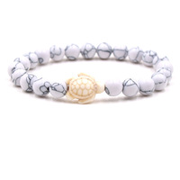 Nouvel ensemble de bracelets en fer avec breloques en pierre naturelle, tortue en turquoise, personnalisé, tendance, accessoires pour hommes et femmes, Yiwu