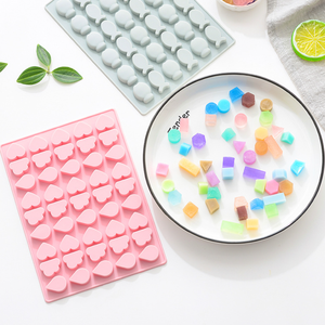 Moldes de goma de silicona con forma de dibujos animados creativos, Mini molde antiadherente para hornear para Chocolate, caramelo duro, dulce, gelatina, Fondant - Product Image 4