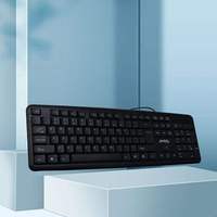 Teclado USB con Cable JEDEL de 104 Teclas, Tamaño Completo con Teclado Numérico para Oficina y Hogar