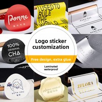 Autocollants de marque à code QR, étiquettes logo autocollantes imperméables, autocollants en papier couché sur mesure pour l'alimentation, la boulangerie, le thé au lait