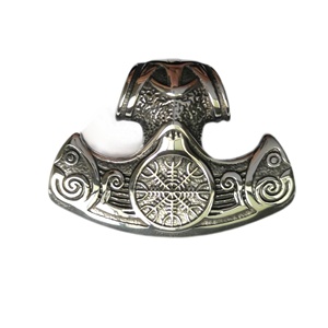 Collier en acier avec nœud celtique, pendentif <span class=keywords><strong>viking</strong></span>, cornes triples d'Odin, croissant de lune d'Oden, arme, pointe de lance, poignard, talisman - Product Image 4