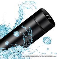 Bouteille d'eau en acier inoxydable 316 de haute qualité, 16 oz, isotherme, anti-fuite, avec affichage LED de la température, tasse thermos intelligente