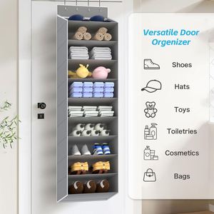 10-Pocket Multi-Use Over the Door Organizer, Heavy Duty 95lbs Capacity, Versatile Hanging Storage for <b>Shoes</b>, Toys - Product Image 2