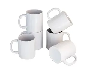 USA Warehouse Custom Gifts for Christmas 11 oz Heat Press Printed Blank Ceramic Coffee Mug Sublimation White Mug