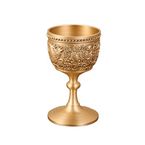 Gobelet en laiton gaufré <span class=keywords><strong>Dragon</strong></span> Phénix, coupe à vin à pied épais, verre à liqueur style chinois, décoration d'intérieur, cadeau de festival - Product Image 6