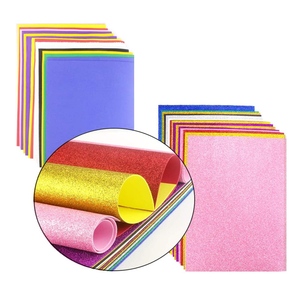Fogli di Schiuma Glitterata Autoadesiva per Attività Artigianali e Fai-da-Te per Bambini - Product Image 1
