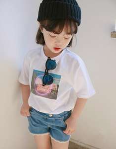 T-shirt imprimé en coton pour boutique de vente en gros en ligne - Product Image 2