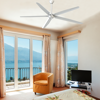 Ventilateur de plafond industriel électrique HVLS-7 WEIYU 7FT DC, 5 pales, construction métallique, faible bruit, refroidissement par air, vent puissant, usage domestique