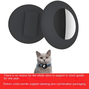 Funda protectora de silicona antipérdida de patrón sólido para Apple <span class=keywords><strong>Airtag</strong></span> para collar de mascota-para perros - Product Image 6