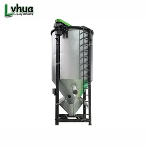 Lvhua Schroef Feeder Industriële Kunststof Hars Pp Pe Pvc Pellet Zand Roterende Type Verticale Silo Mixer