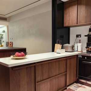 Armoires de cuisine, feuilles de PVC grises, fabricants d'armoires de rangement OEM et ODM, petite cuisine américaine, extension extensible, îlot - Product Image 1