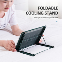Support pour ordinateur portable en métal à hauteur réglable, pliable, ventilé, support de rangement pour tablette de bureau avec coussinets antidérapants