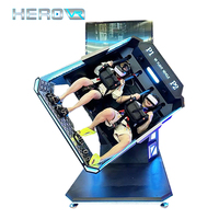 Simulador de Vuelo Metálico Giratorio de 360 Grados para 2 Jugadores HEROVR VR Business, Máquina de Juego Educativa para el Hogar y Parques Temáticos Interiores