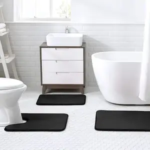 Super Boden matte schnell absorbieren Bad Teppiche Bad rutsch fest Absorbent Badezimmer Bad matten 3-teiliges Teppichset