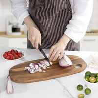 Petite planche à découper personnalisée en bois d'acacia, noyer, érable, olivier Petit-déjeuner Charcuterie Planche de service en bois massif
