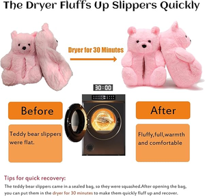 Nhà Máy Chất Lượng Cao Màu Hồng Ngoài Trời Dễ Thương Ấm Trong Nhà Phòng Ngủ Gấu Bông Tùy Chỉnh Động Vật Sang Trọng Dép Đi Trong Nhà Cho Trẻ Em - Product Image 2