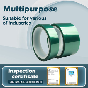 Cinta adhesiva multiusos de silicona de poliéster PET verde de alta temperatura para uso industrial - Product Image 5