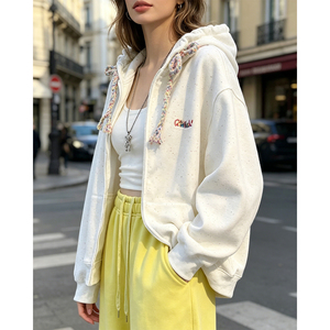 Nueva <span class=keywords><strong>sudadera</strong></span> con capucha y <span class=keywords><strong>cremallera</strong></span> para <span class=keywords><strong>mujer</strong></span>, <span class=keywords><strong>sudadera</strong></span> con capucha y bolsillos, ropa informal de manga larga, ropa <span class=keywords><strong>fina</strong></span> para primavera y otoño - Product Image 4