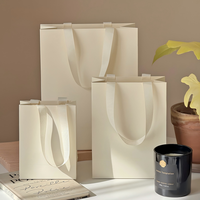 Sac cadeau personnalisé avec logo, en carton blanc, impression quadricolore, pour bijoux, emballage papier, sac de shopping