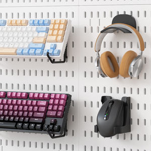 อุปกรณ์จัดระเบียบผนังพลาสติก pegboard ที่เรียบง่ายมีหลายตัวเลือกดีไซน์ถอดออกได้และอุปกรณ์เสริมมากมายสำหรับทุกพื้นที่ - Product Image 6