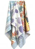 Thick Plush Microfiber Beach Towel Custom Embroidery Luxury Beach Resort Bath Towel Bulk