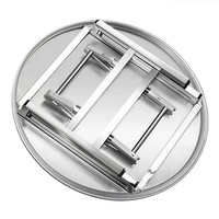 Table pliante en acier inoxydable avec dimensions personnalisables, taille/hauteur personnalisée et design peu encombrant, table ronde pliante